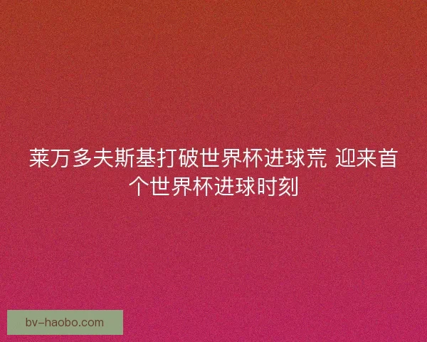 莱万多夫斯基打破世界杯进球荒 迎来首个世界杯进球时刻